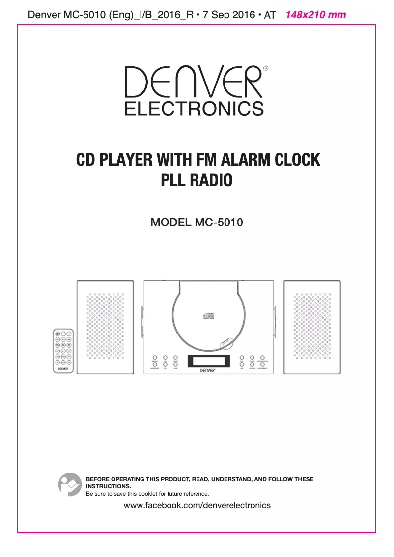 Página 1 del manual Manual de usuario Denver MC-5010 MK3