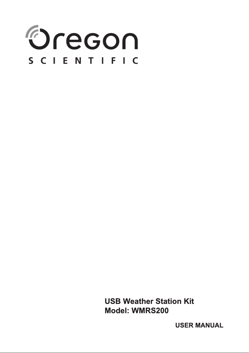 Page 1 de la notice Manuel utilisateur Oregon Scientific WMRS200