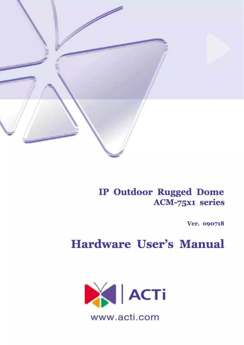 Image de la première page du manuel de l'appareil ACM-7511