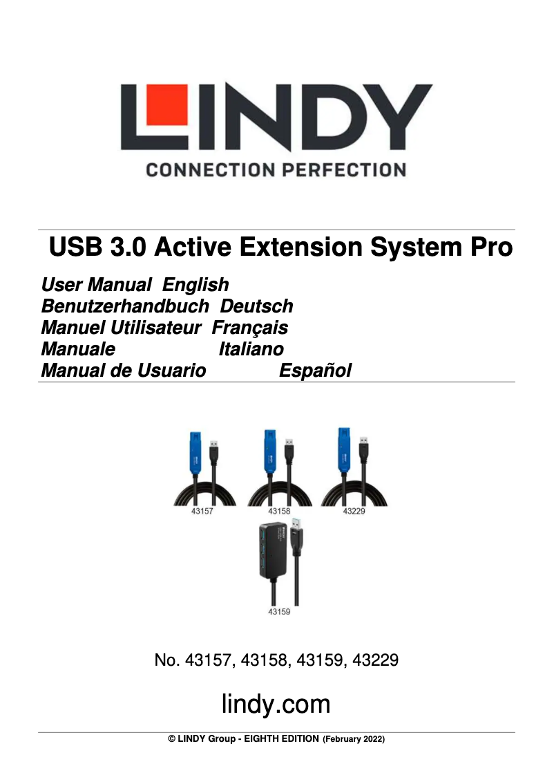 Page 1 de la notice Manuel utilisateur Lindy 43159