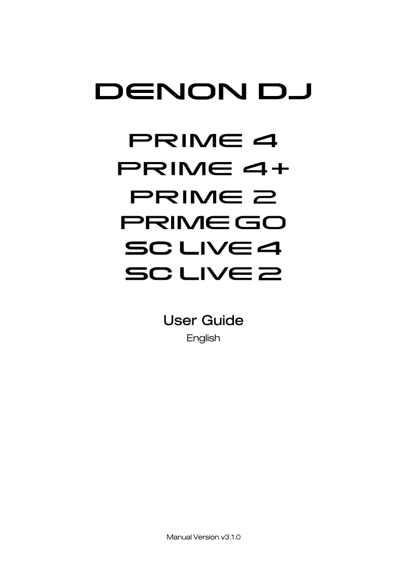 Page n°1 - Manuel utilisateur Denon DJ Prime 4+