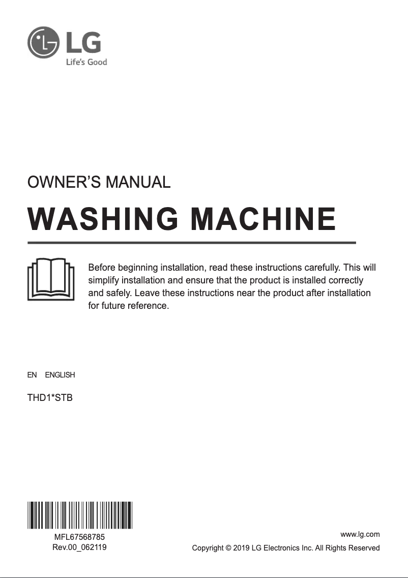 Page 1 de la notice Manuel utilisateur LG THD10STB