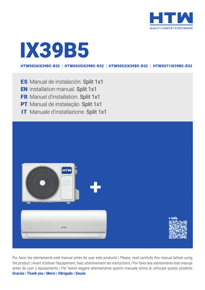 Image de la première page du manuel de l'appareil IX39B5