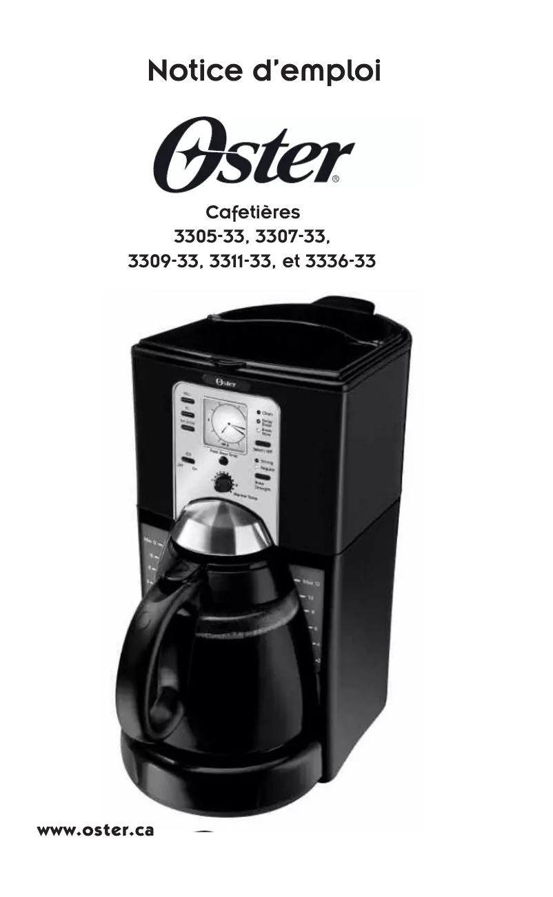 Page 1 de la notice Manuel utilisateur Oster 3309-33