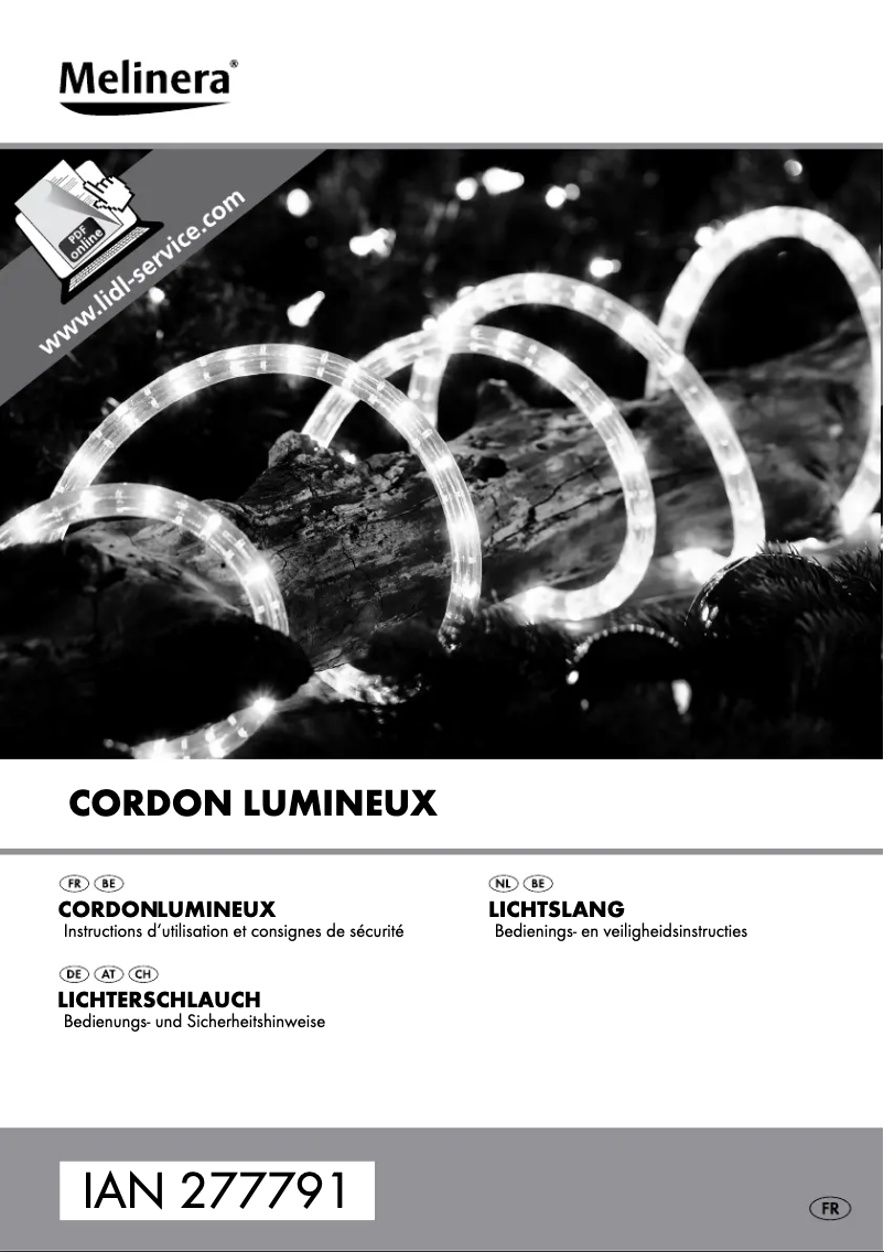 Page 1 de la notice Manuel utilisateur Melinera IAN 277791