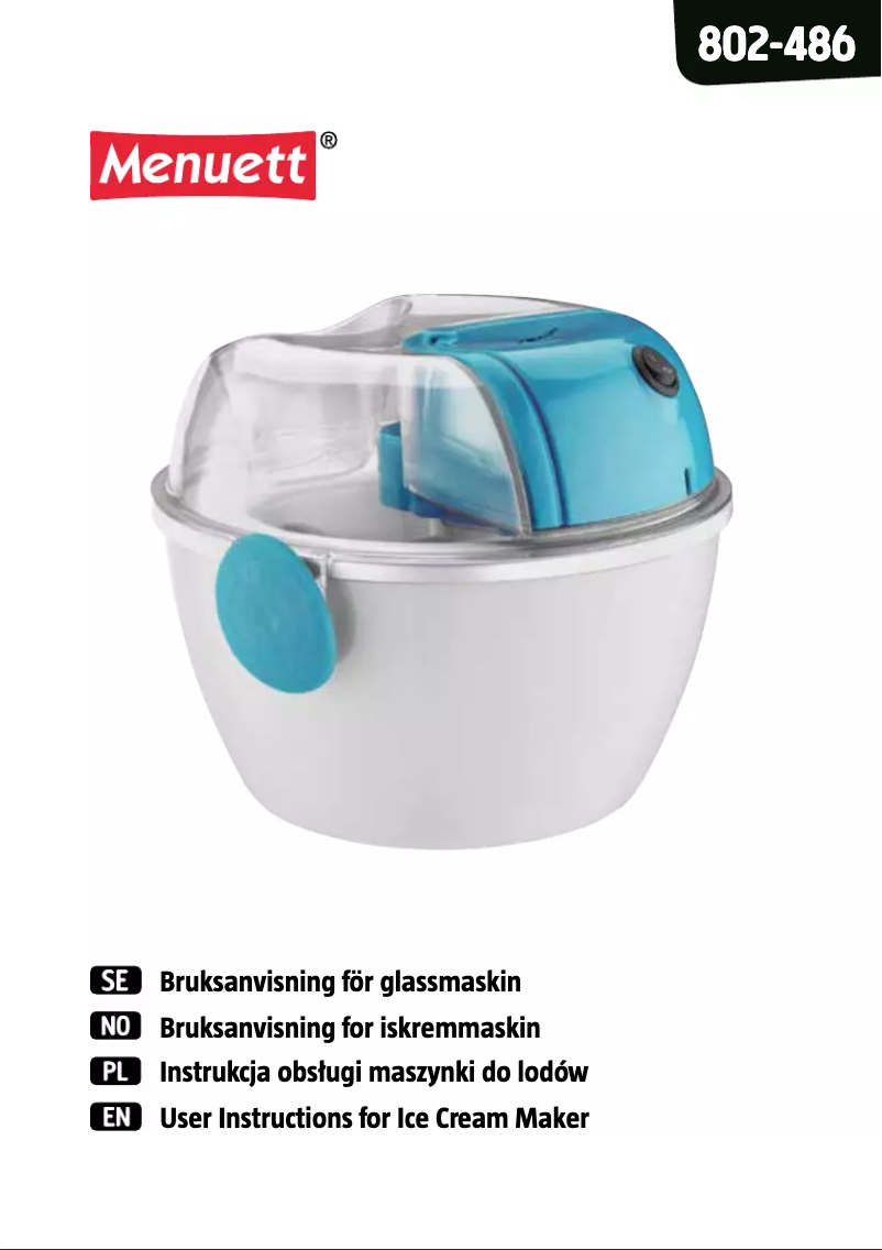 Page 1 de la notice Manuel utilisateur Menuett 802-486