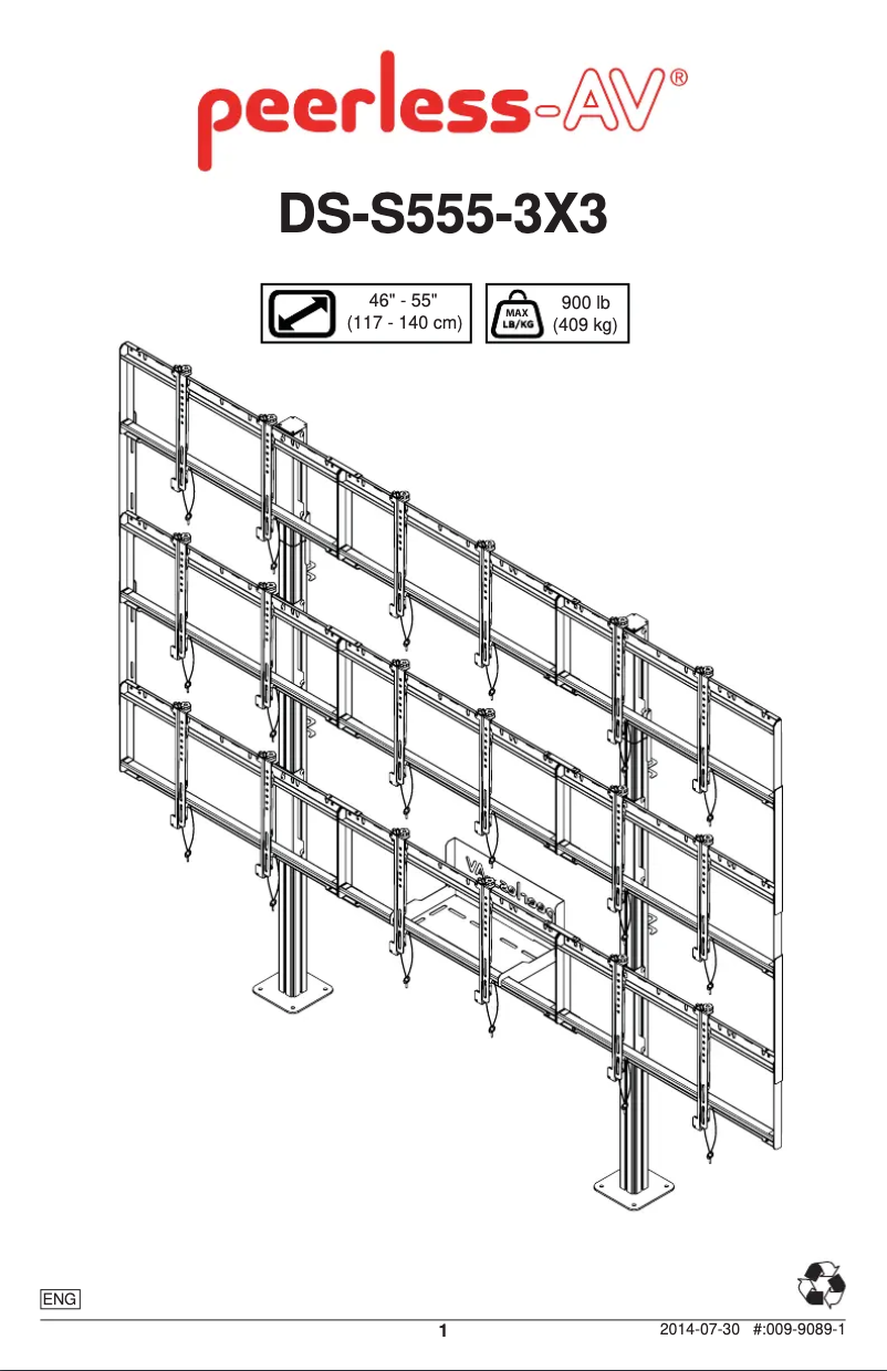 Página 1 del manual Manual de usuario Peerless-AV DS-S555-3X3
