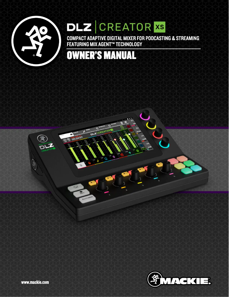 Page 1 de la notice Manuel utilisateur Mackie DLZ Creator XS