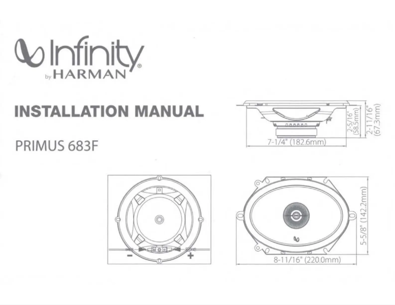 Page 1 de la notice Manuel utilisateur Infinity Primus 683F