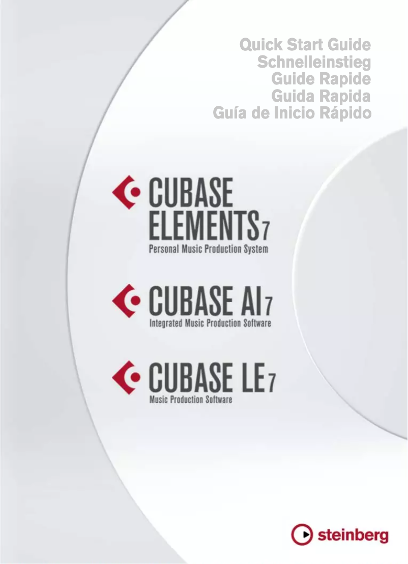 Image de la première page du manuel de l'appareil Cubase LE 7