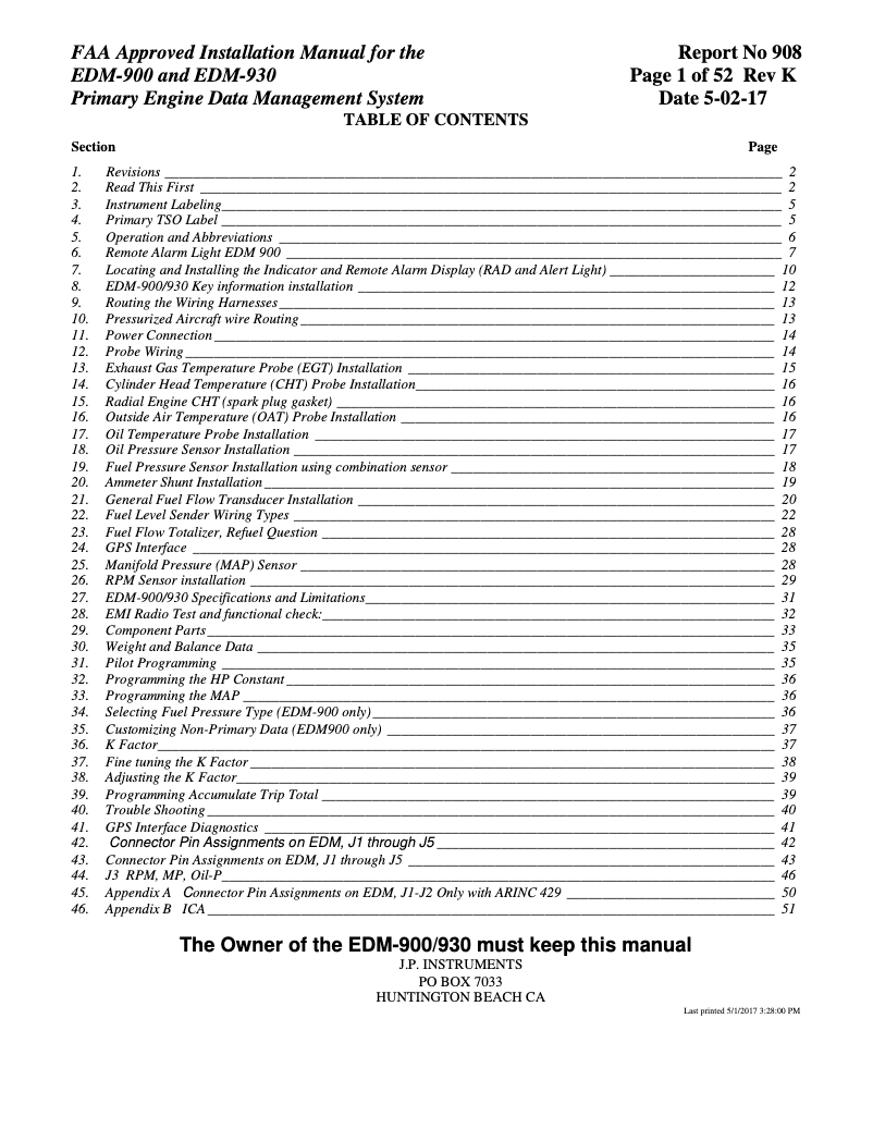 Image de la première page du manuel de l'appareil EDM-930