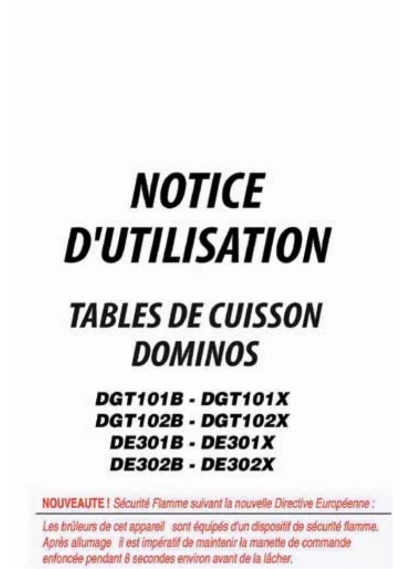 Page n°1 - Manuel utilisateur California DGT102XCA