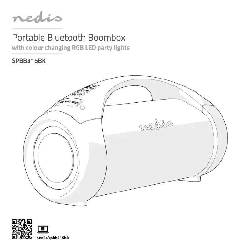 Page 1 de la notice Manuel utilisateur Nedis SPBB315BK