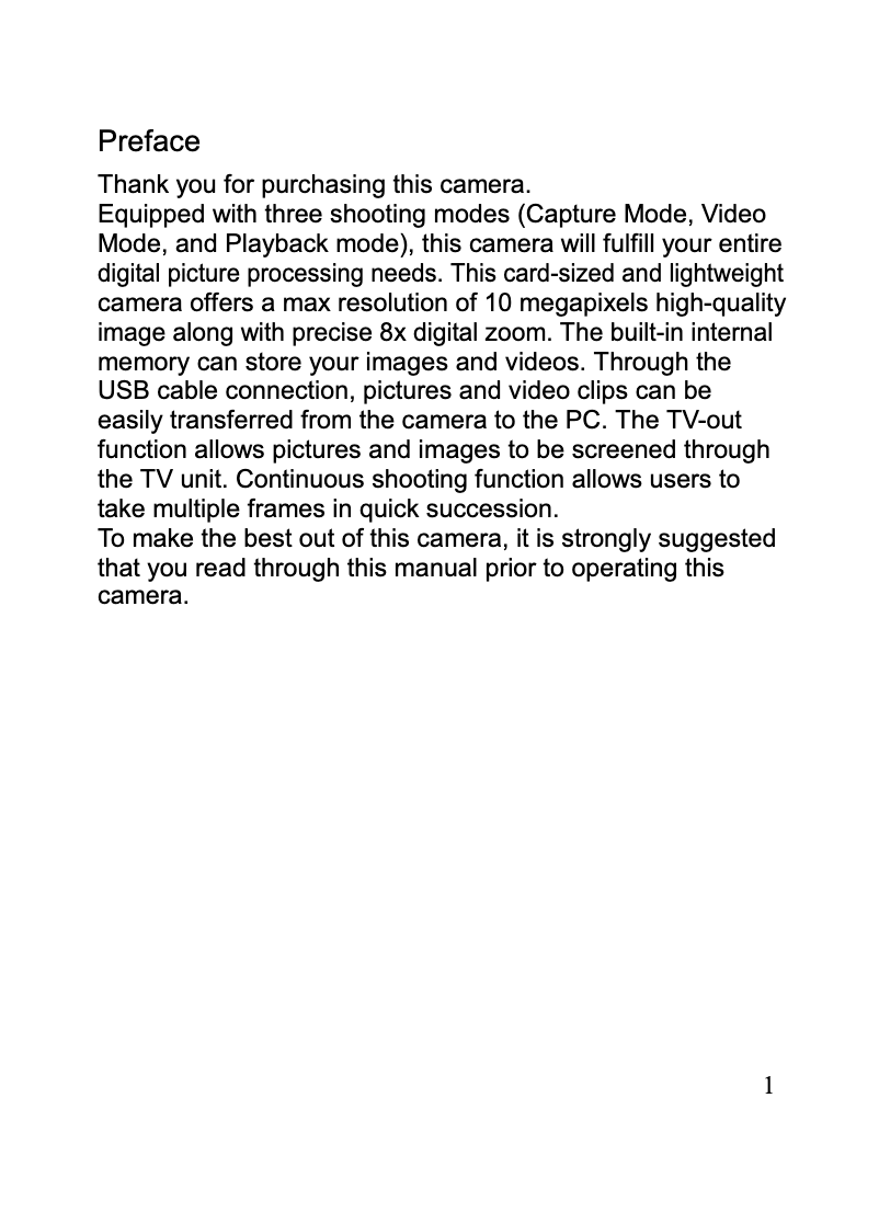 Image de la première page du manuel de l'appareil V10