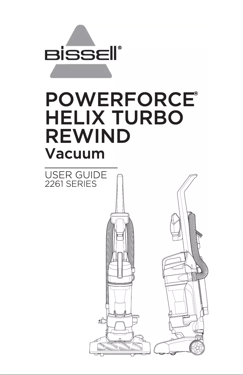 Page 1 de la notice Manuel utilisateur Bissell PowerForce Helix 2261