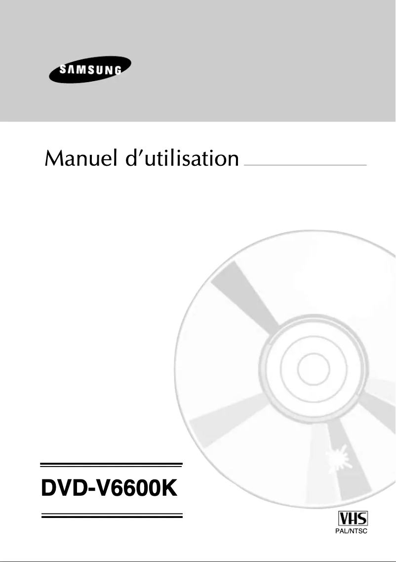 Page 1 de la notice Manuel utilisateur Samsung DVD-V6600K