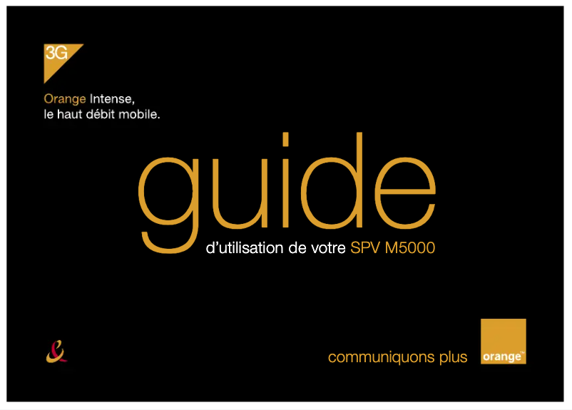 Page 1 de la notice Manuel utilisateur Orange SPV M5000