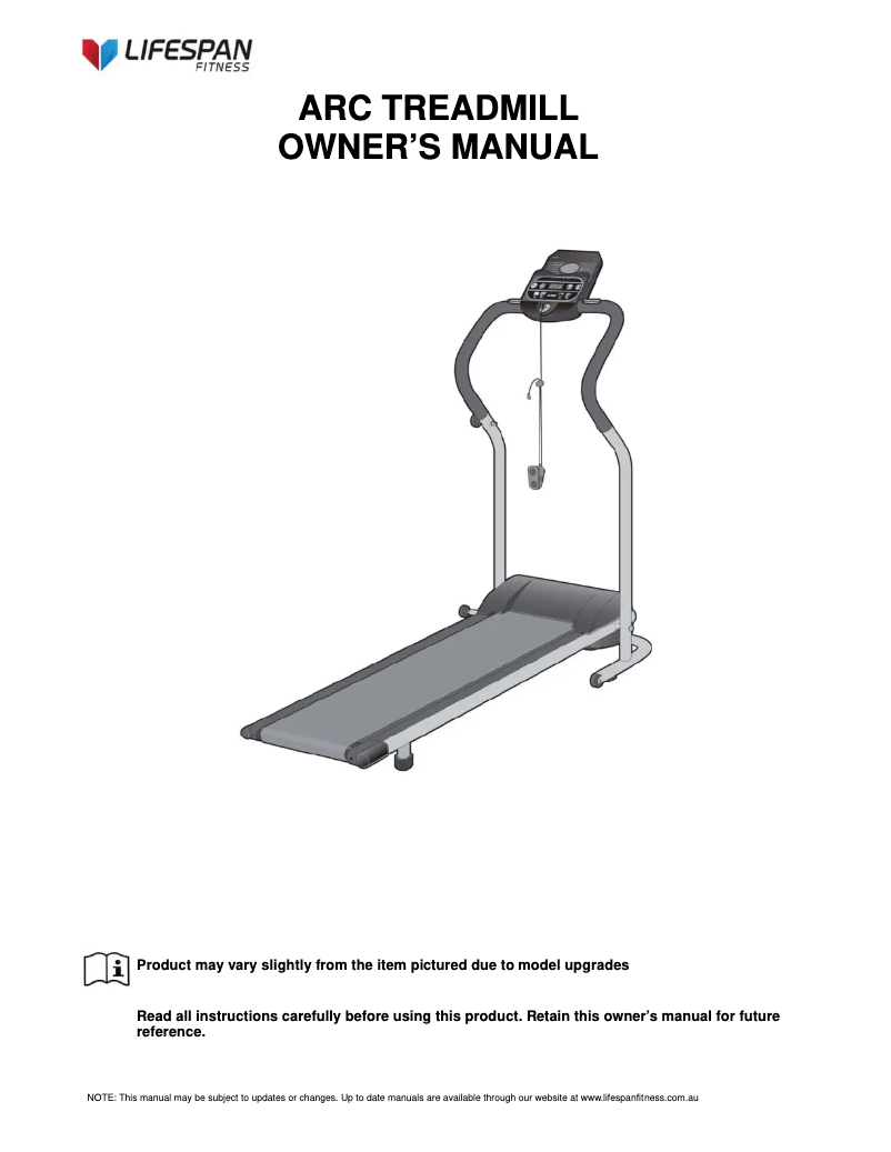 Image de la première page du manuel de l'appareil Arc