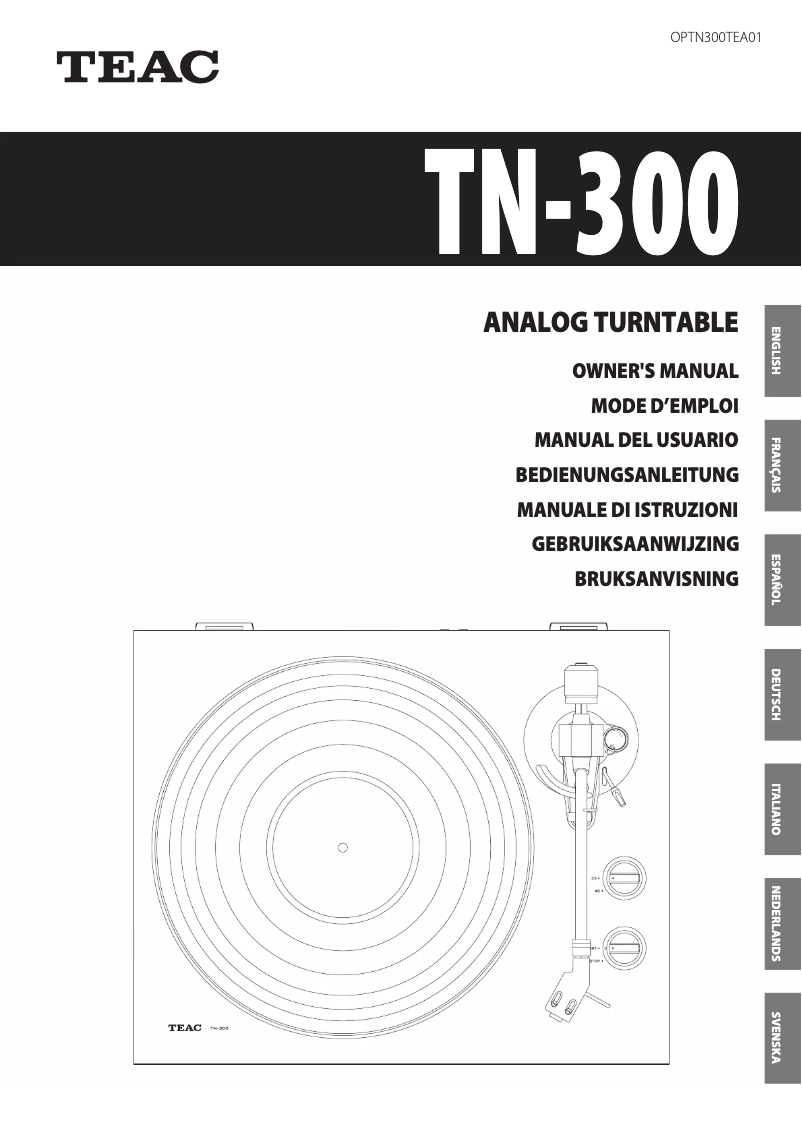 Page 1 de la notice Manuel utilisateur Teac TN-300