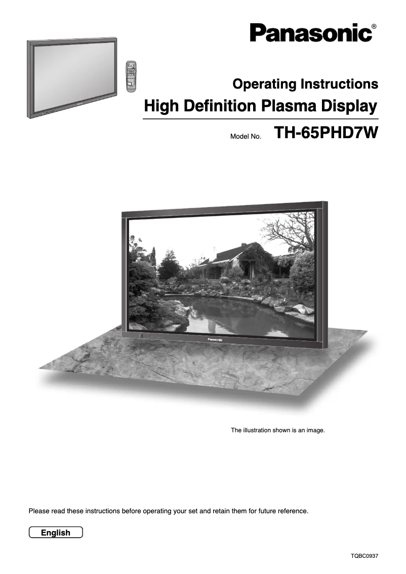 Page 1 de la notice Manuel utilisateur Panasonic TH-65PHD7WK