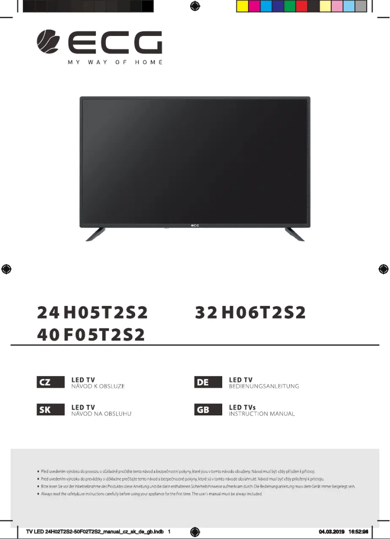 Page 1 de la notice Manuel utilisateur ECG 40 F05T2S2