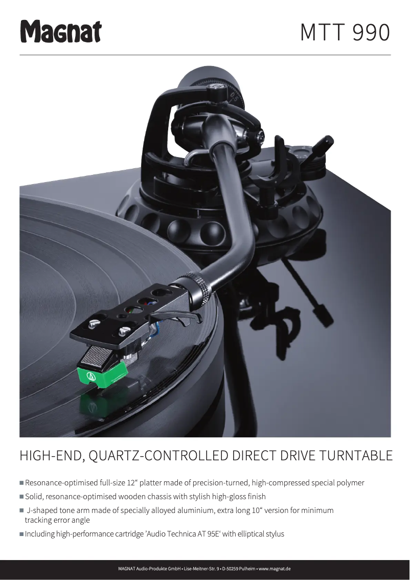 Página 1 del manual Ficha técnica Magnat MTT 990