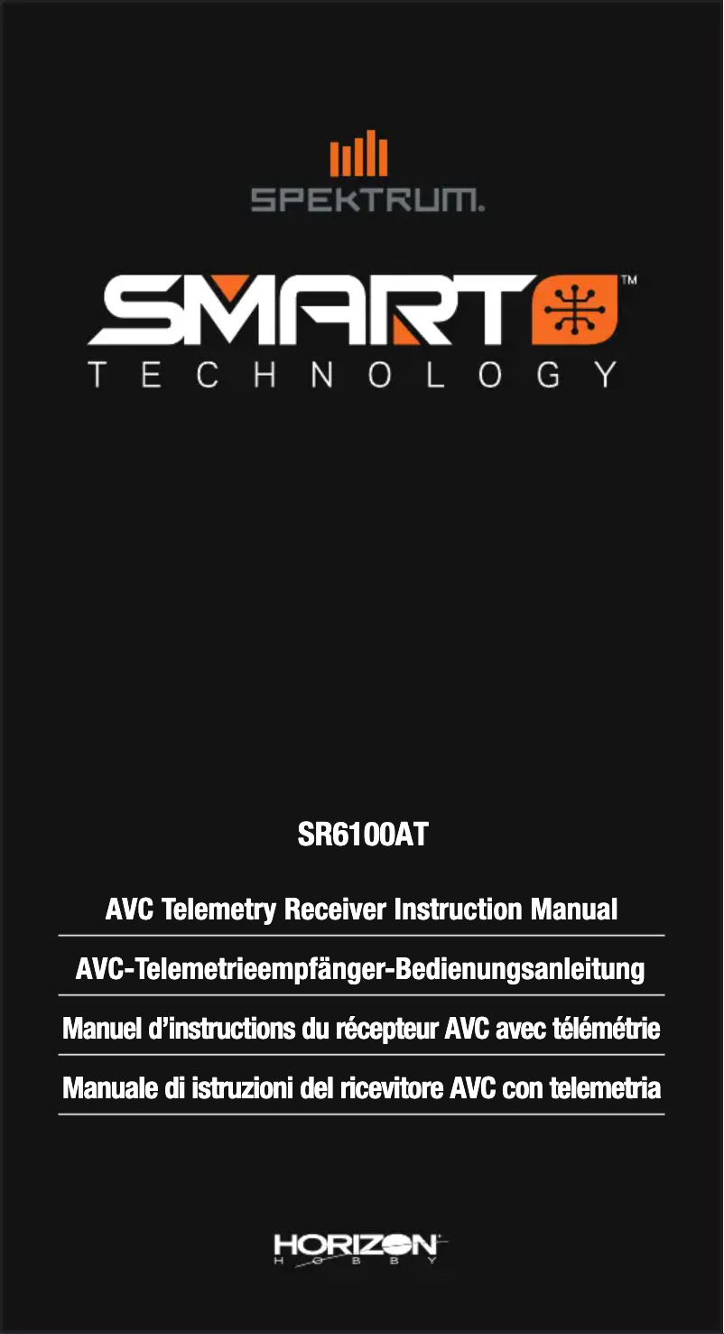 Page 1 de la notice Manuel utilisateur Spektrum SR6100AT