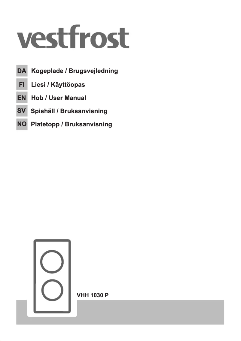 Page n°1 - Manuel utilisateur Vestfrost VHH 1030 P