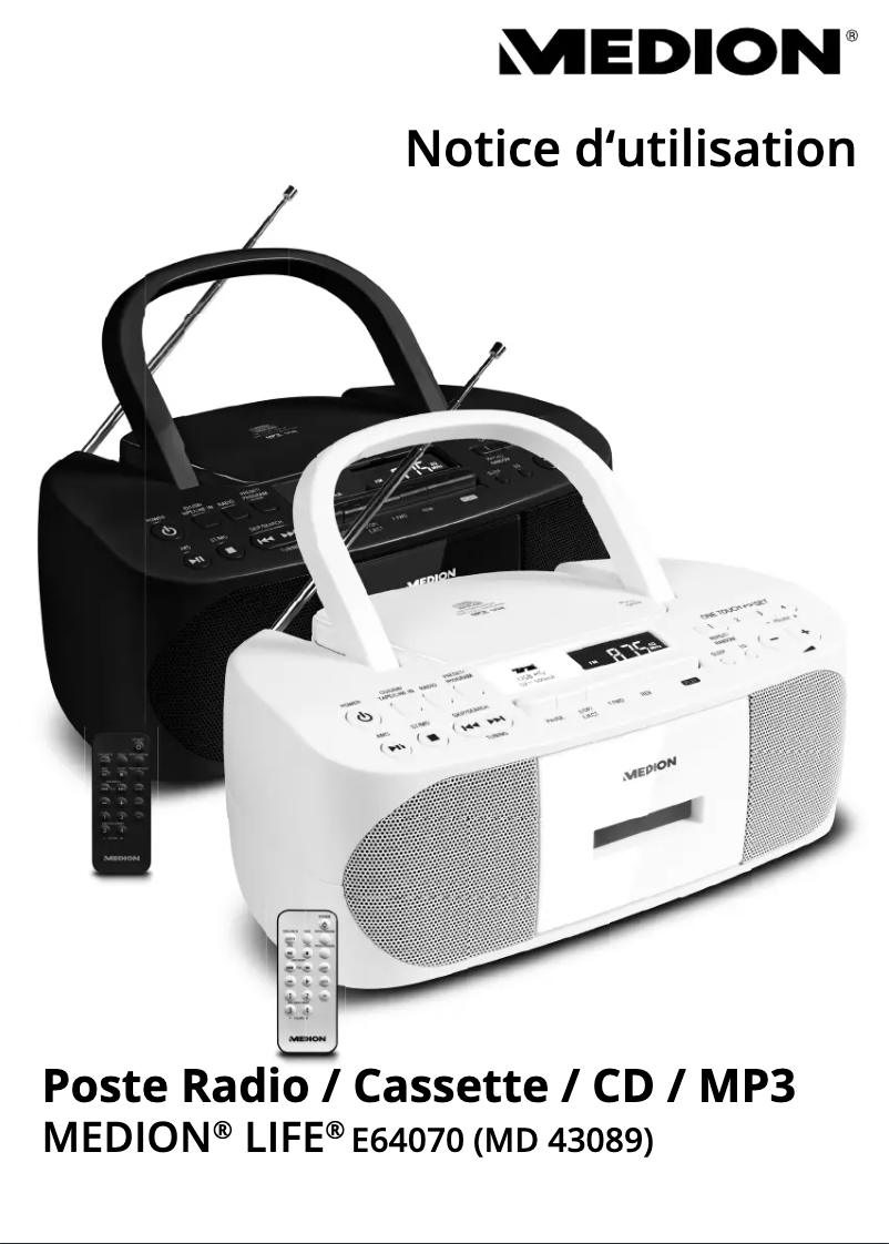 Image de la première page du manuel de l'appareil E64070