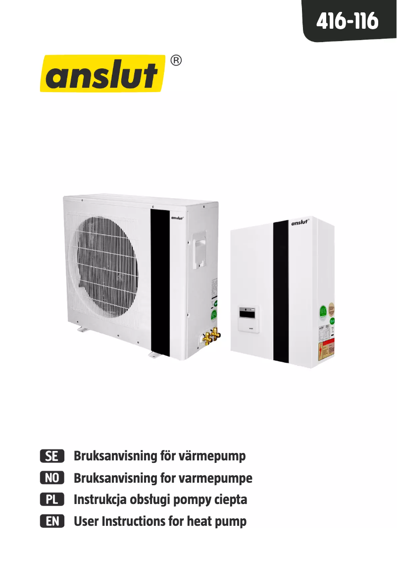 Page n°1 - Manuel utilisateur Anslut 416-116