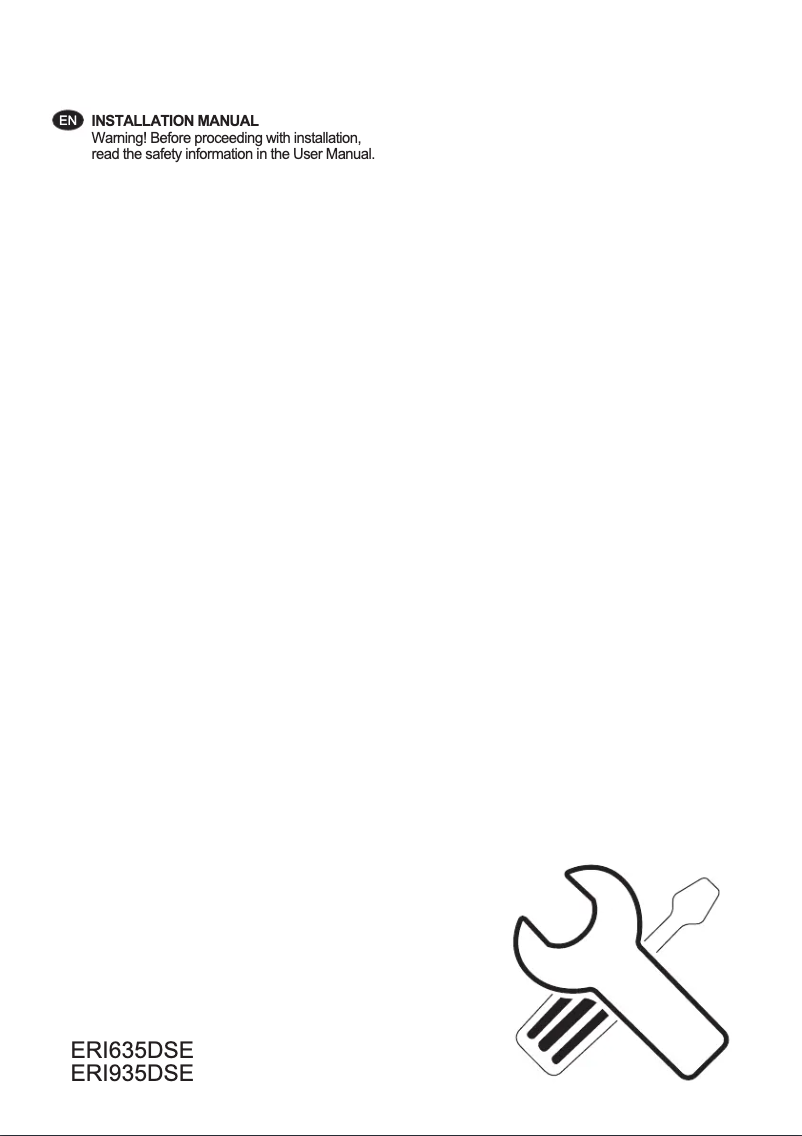 Page 1 de la notice Guide d'installation Electrolux UltimateTaste 700 ERI935DSE