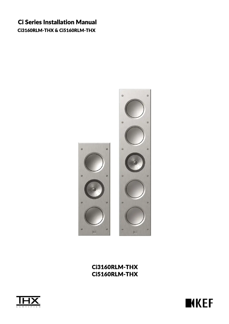 Page n°1 - Manuel utilisateur KEF Ci3160RL-THX