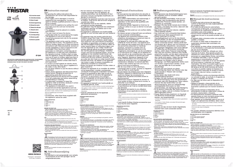 Imagen de la primera página del manual del dispositivo CP-2269