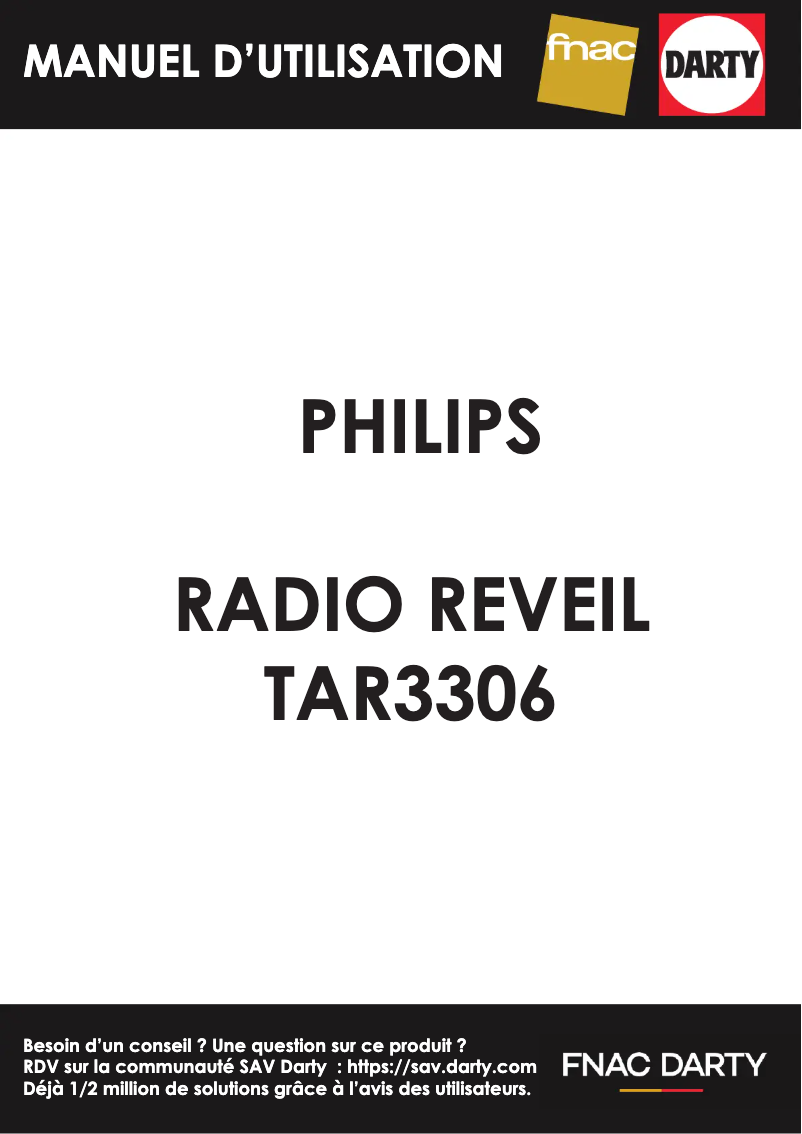 Image de la première page du manuel de l'appareil TAR3306
