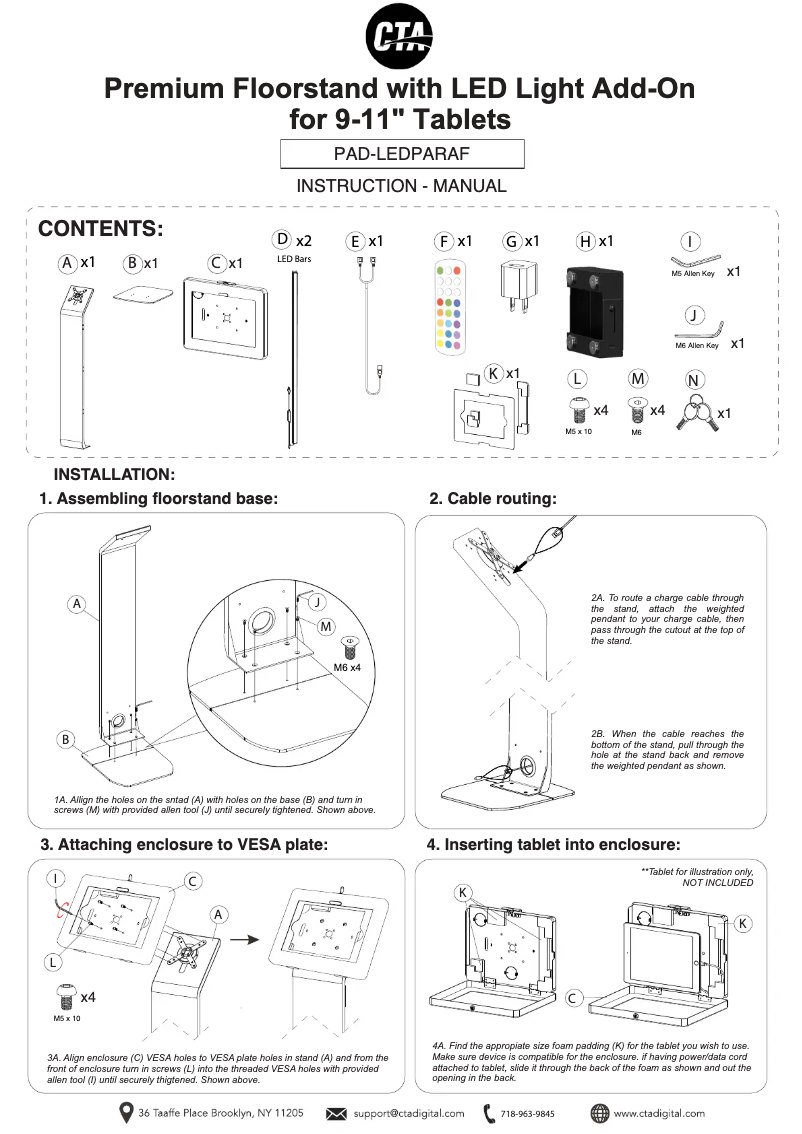 Página 1 del manual Manual de usuario CTA Digital PAD-LEDPARAF