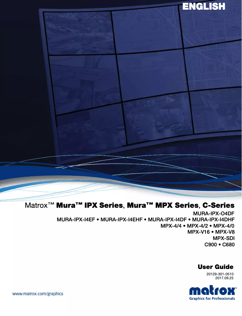 Page 1 de la notice Manuel utilisateur Matrox Mura MURA-MPXSDIF