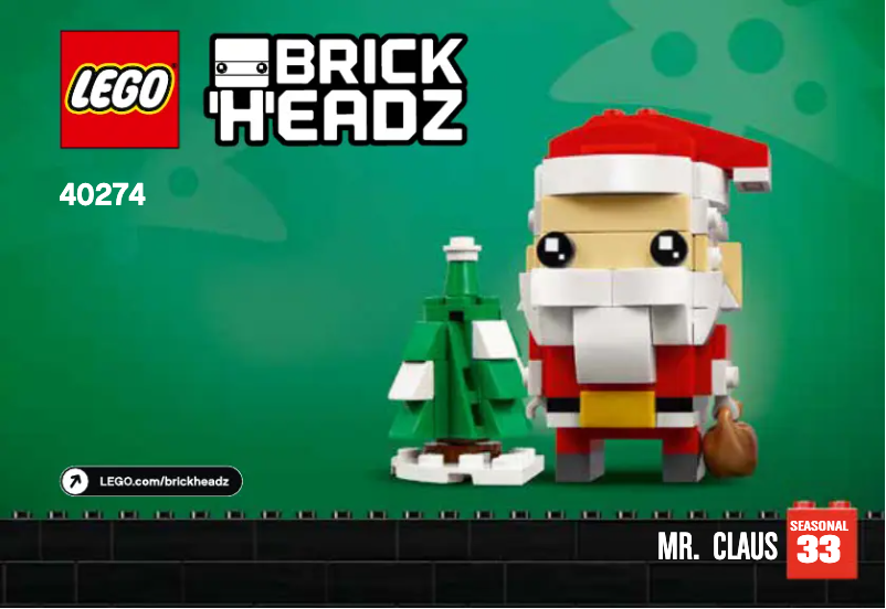 First page image of the manual for Brickheadz 40274