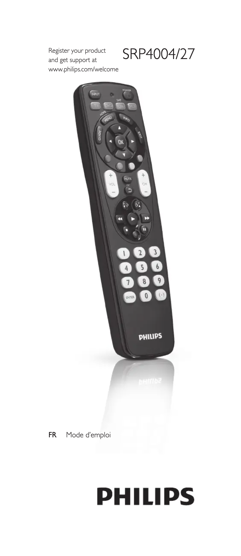 Page 1 de la notice Manuel utilisateur Philips SRP2008B