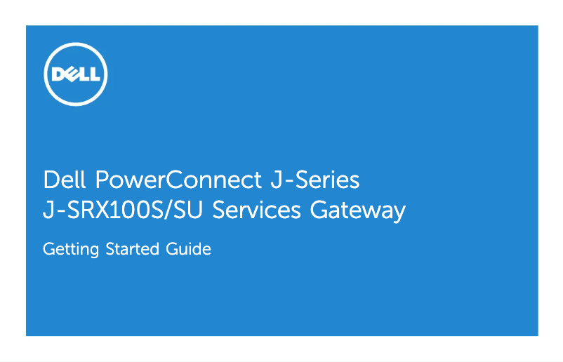 Page 1 de la notice Guide d'installation Dell PowerConnect J-SRX100