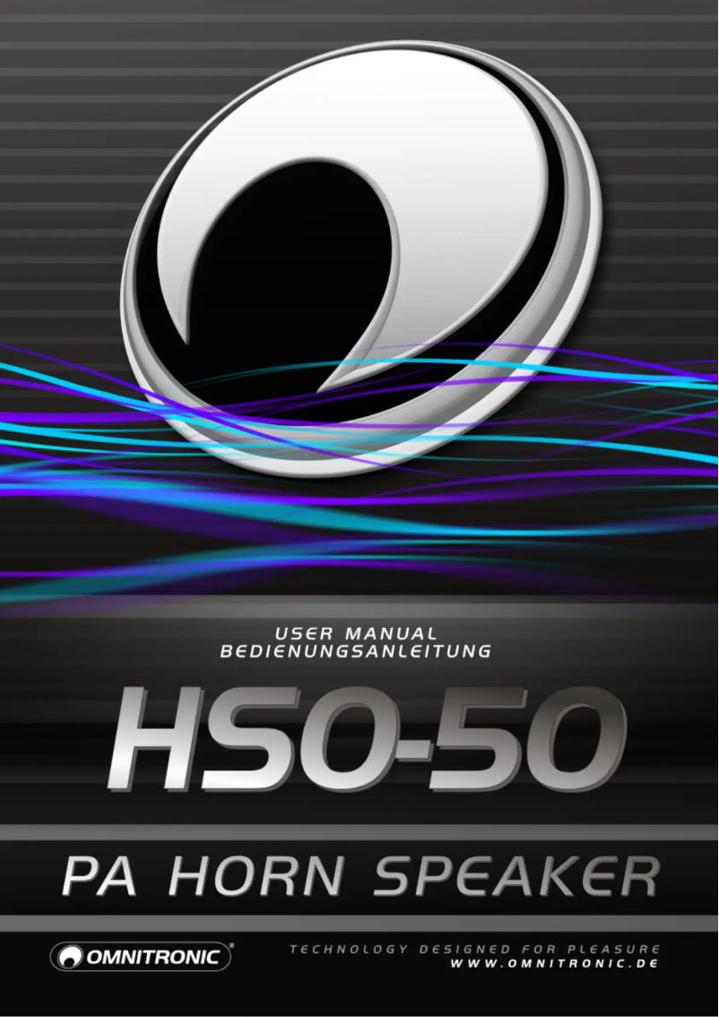 Page n°1 - Manuel utilisateur Omnitronic HSO-50