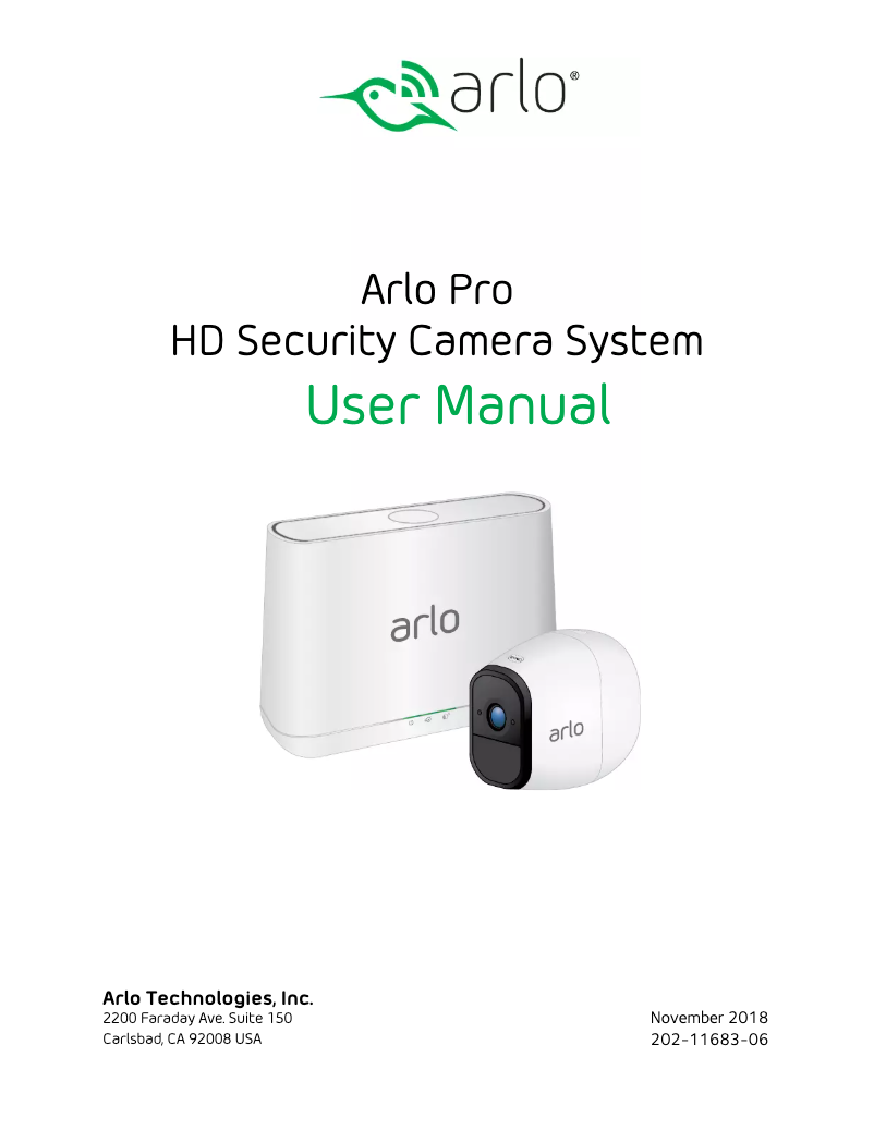 Page 1 de la notice Manuel utilisateur Arlo VMS4530