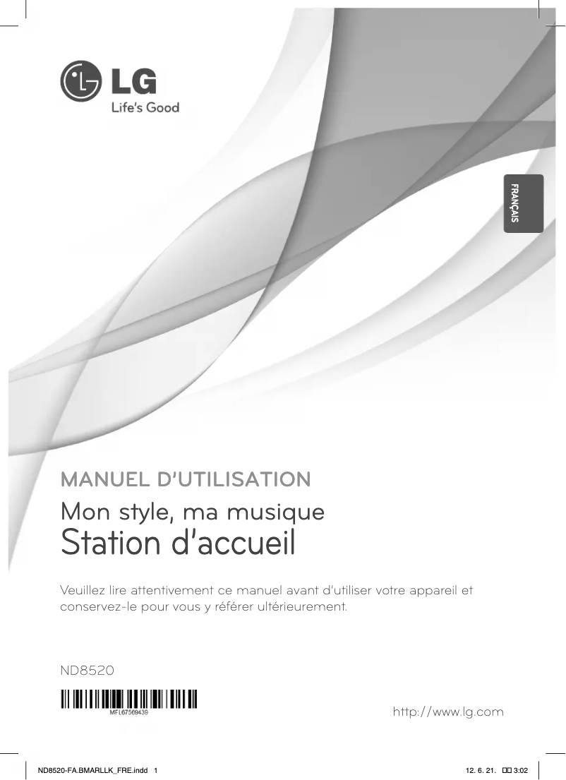 Image de la première page du manuel de l'appareil ND8520