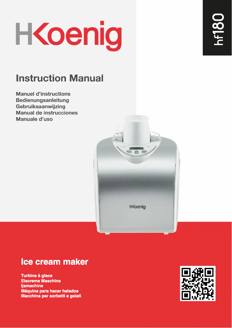 Page n°1 - Manuel utilisateur H.Koenig HF180