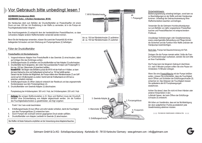 Image de la première page du manuel de l'appareil M100