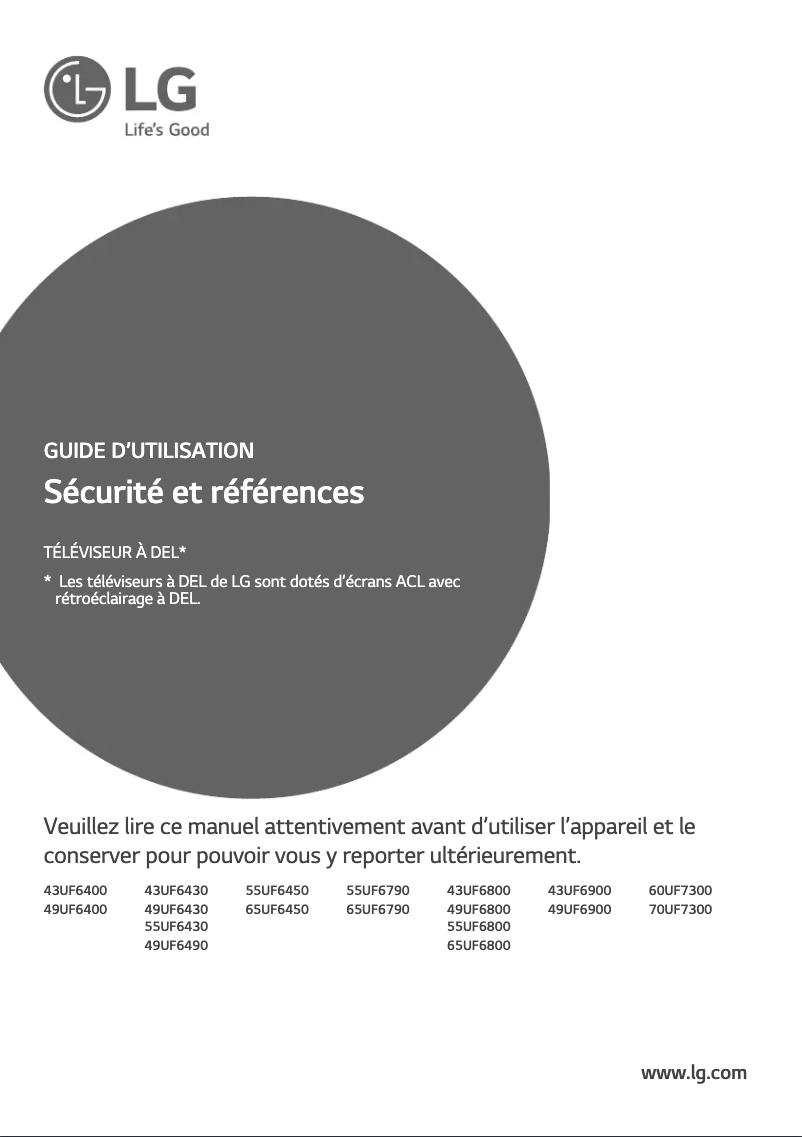 Página 1 del manual Manual de usuario LG 49UF6400