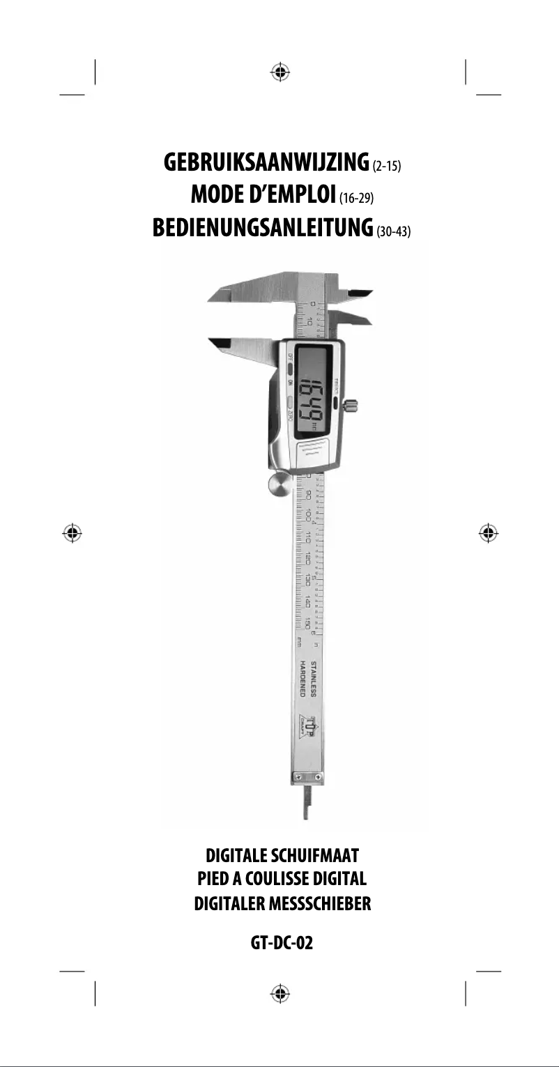 Page 1 de la notice Manuel utilisateur Topcraft GT-DC-02
