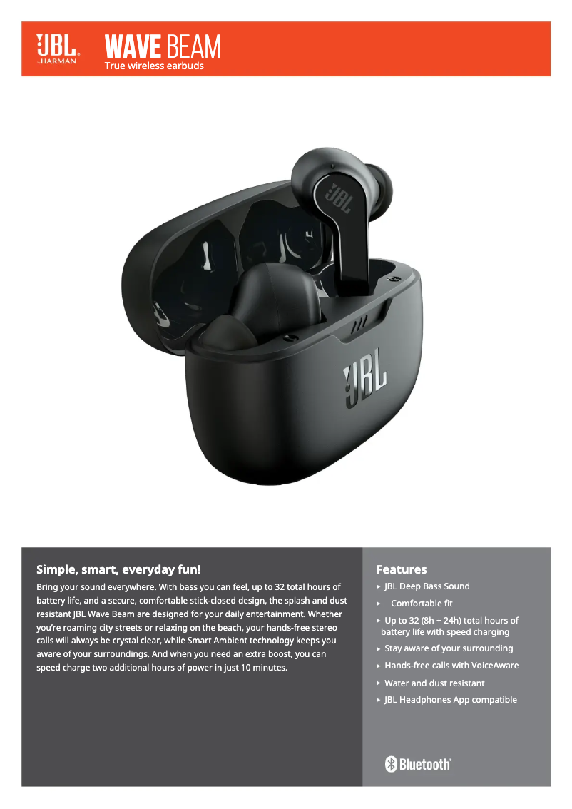 Page n°1 - Manuel utilisateur JBL Wave Beam