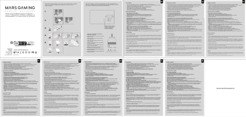 Page 1 de la notice Manuel utilisateur Mars Gaming MPB750S