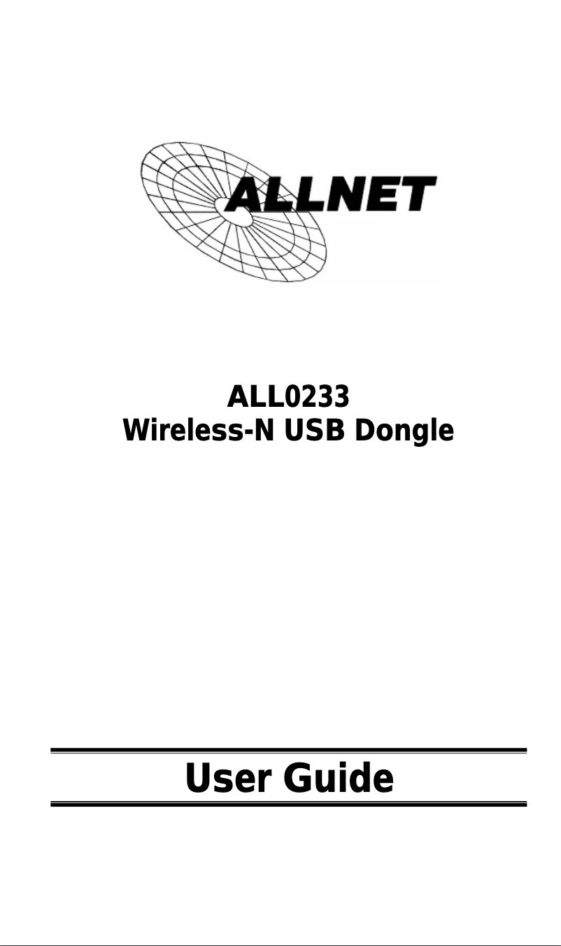 Page 1 de la notice Manuel utilisateur Allnet ALL0233RP