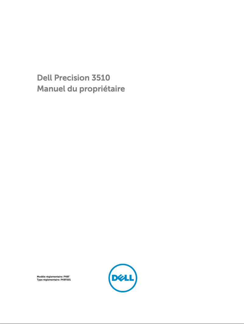 Page 1 de la notice Manuel utilisateur Dell Precision 3510
